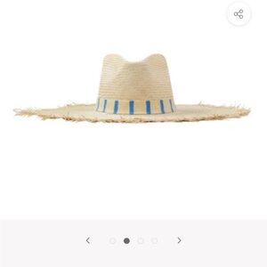 Brand New in Box Sunshine Tienda XS/S Straw Sun Hat with Blue Stripe Band